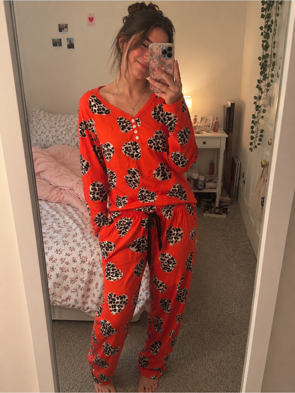 Leopard 🐆 hearts pajama set